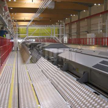 An aluminum construction for access to the rooftop of trains An aluminum construction for access to the rooftop of trains