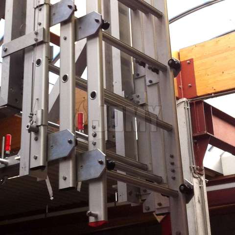 Drop-down ladder - Compact The low height of a drop-down ladder makes it a very compact solution.