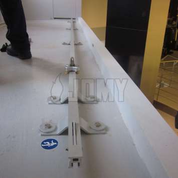 Horizontal JOMYSafe lifeline based on fixed aluminum rail or stainless steel wire. Horizontal JOMYSafe lifeline based on fixed aluminum rail or stainless steel wire.