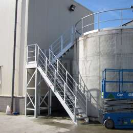 Staircase used for access to industrial installations outside