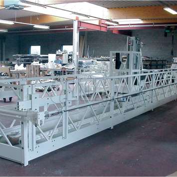 White work platform with telescopic gantry - Building Maintenance Unit